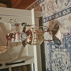 Vintage blown glass santa